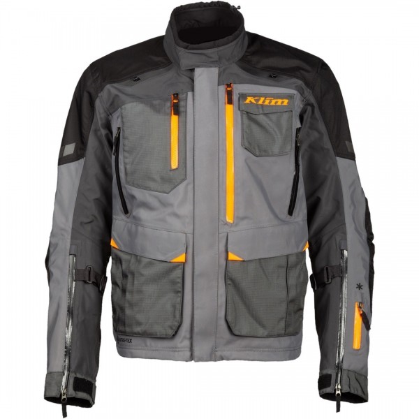 Klim Carlsbad Jacket - Asphalt/Striking Orange (Light Grey/Dark Grey)