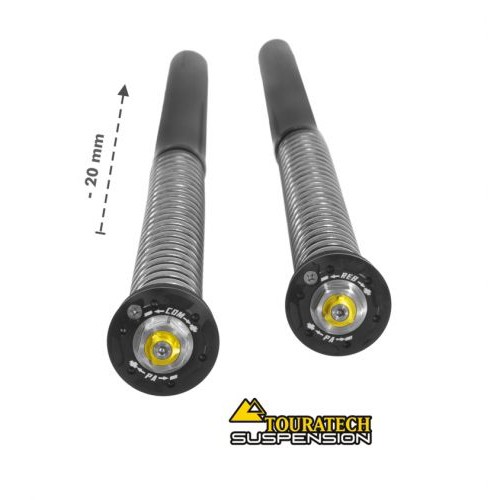 Touratech Suspension lowering Cartridge Kit -20mm for Triumph Tiger 900 Rallye Pro from 2020
