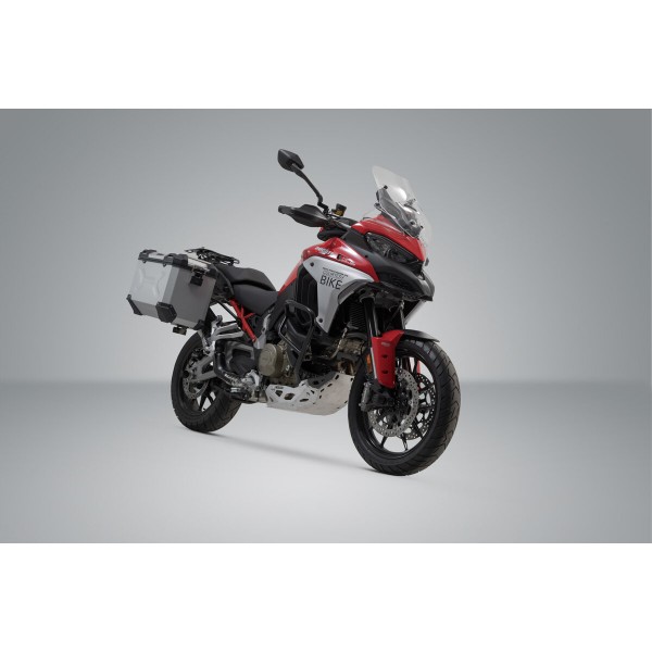 S W Motech TRAX ADV Aluminum Case System 45/45 liter Ducati Multistrada V4 (20-)