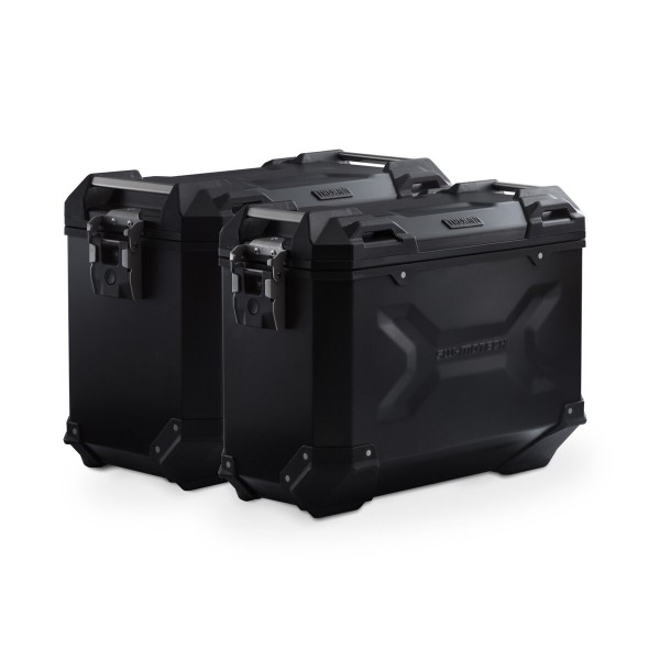S W Motech TRAX ADV Aluminium Case System 45/37 litre Honda CRF1000L Africa Twin (16-17) Black