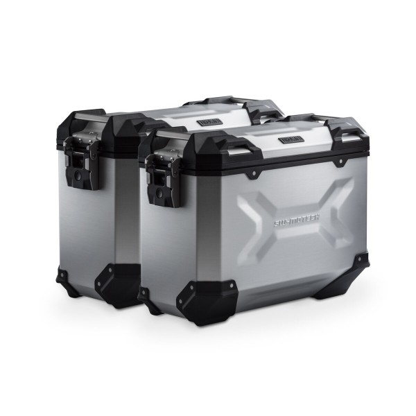 S W Motech TRAX ADV Aluminium Case System 37/37 litre Honda NX500, CB500X, CB500F / CBR500R (-15)