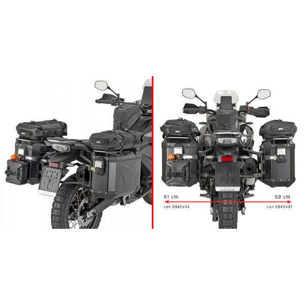 Givi Specific pannier holder PL ONE-FIT Trekker Outback MONOKEY® CAMSIDE for CF MOTO 1000MT-X (26-)