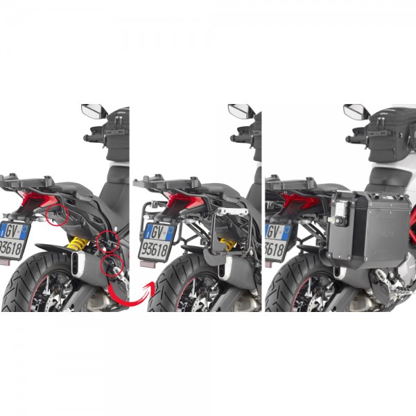 Givi Specific rapid release side-case holder for Trekker Outback Ducati Multistrada 950S 2019-