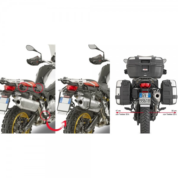 Givi Specific rapid release side-case holder for MONOKEY® or RETRO FIT cases BMW F750/850GS