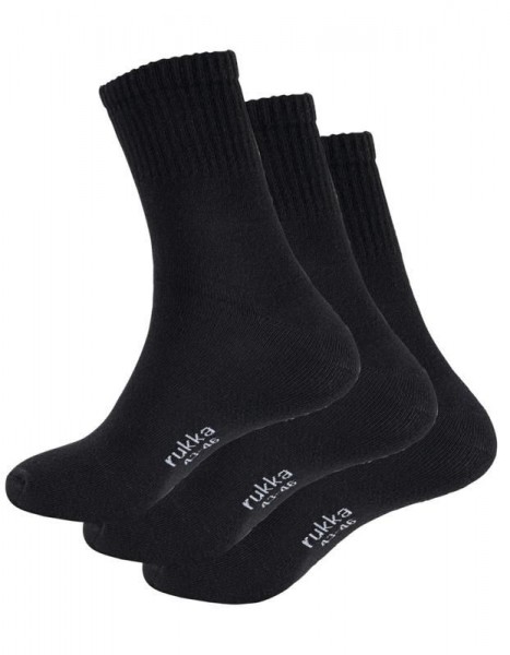 RUKKA Sports Socks 3 Pack Black