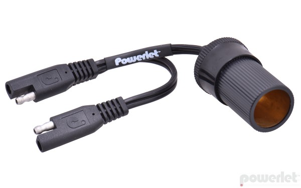 Powerlet SAE Y-Cable to Cigarette Socket and SAE