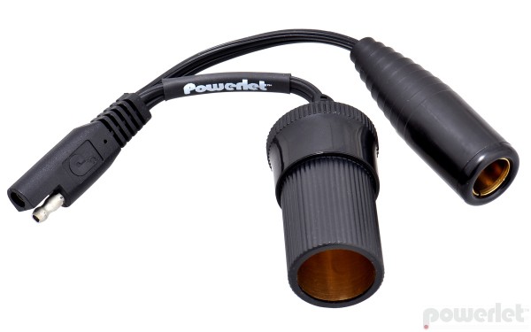 Powerlet SAE Y-Cable to Cigarette Socket and Powerlet Socket