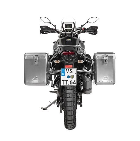 Touratech ZEGA Mundo alu pannier system 38/45L w S/S rack Yamaha Tenere 700/World Raid