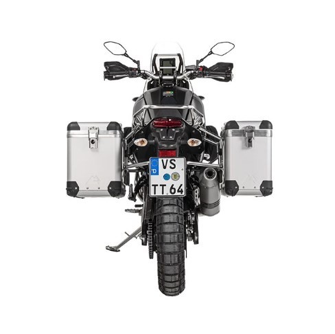 Touratech ZEGA Pro *And-S* alu system 38/45L w S/S rack Yamaha Tenere 700/World Raid