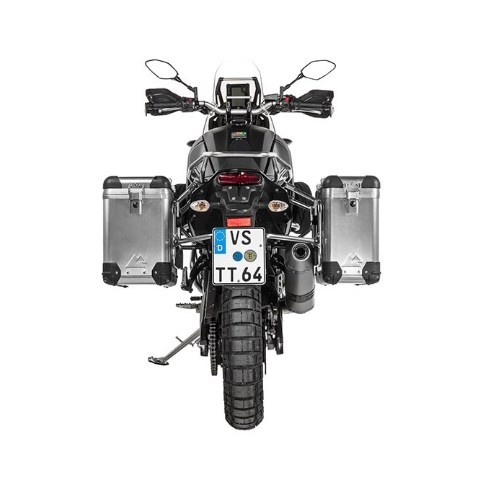 Touratech ZEGA Pro aluminium pannier system 31/38L w S/S rack Yamaha Tenere 700/World Raid