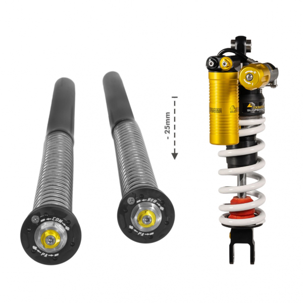 Touratech Suspension Lowering kit -25mm Cartridge and shock type Extreme2 Ténéré 700 Rally 2025-