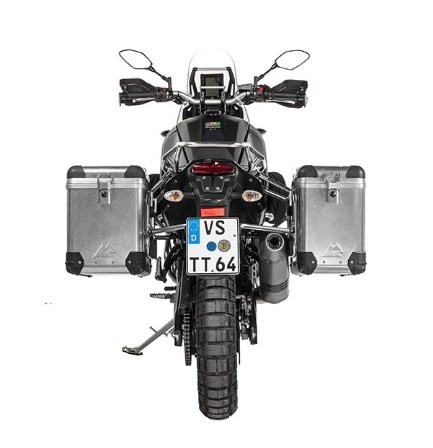 Touratech ZEGA Pro aluminium pannier system 38/45L w S/S rack Yamaha Tenere 700/World Raid
