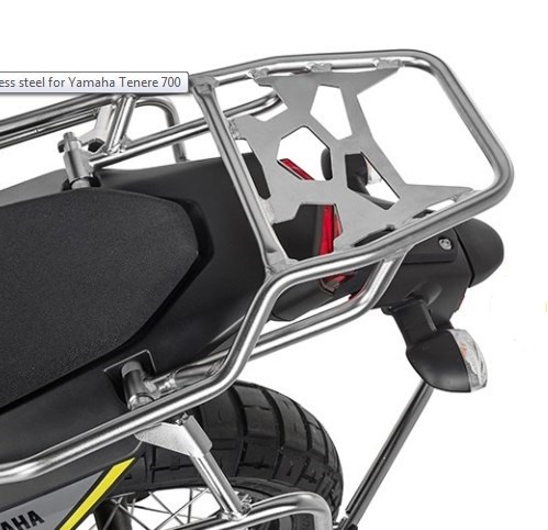 Touratech ZEGA Luggage rack, stainless steel for Yamaha Tenere 700/World Raid