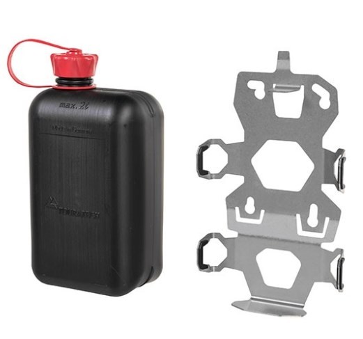 ZEGA Evo accessory holder canister holder with jerrycan Touratech 2 litres