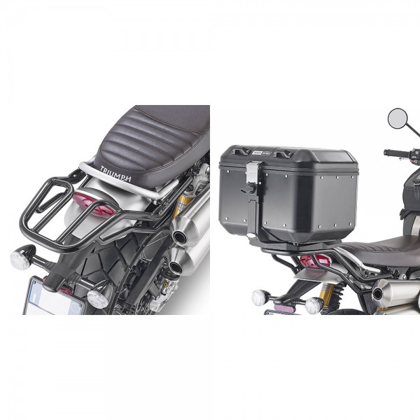Givi Specific rear rack, glossy black, for MONOKEY® top-case Triumph Scrambler 1200 19-