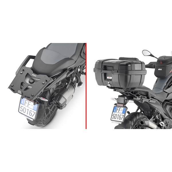 Givi Specific rear rack, black, in anodised aluminium for MONOKEY® top-case for BMW R1300GS